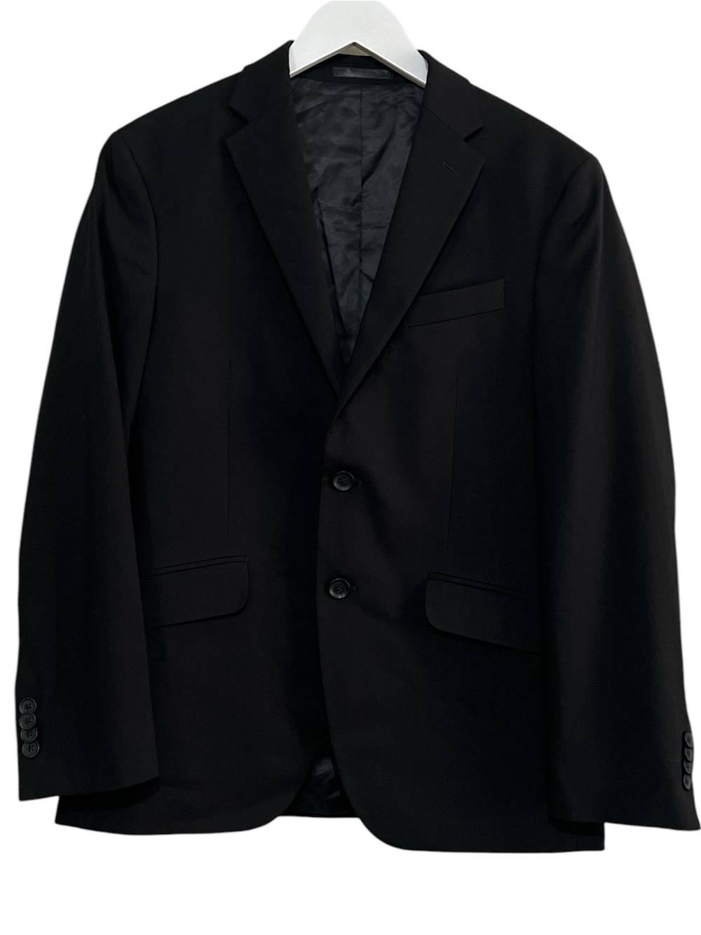 Kenneth Cole Reaction Black Blazer Techni-Cole 2-Button Suit Jacket, Mens 38S